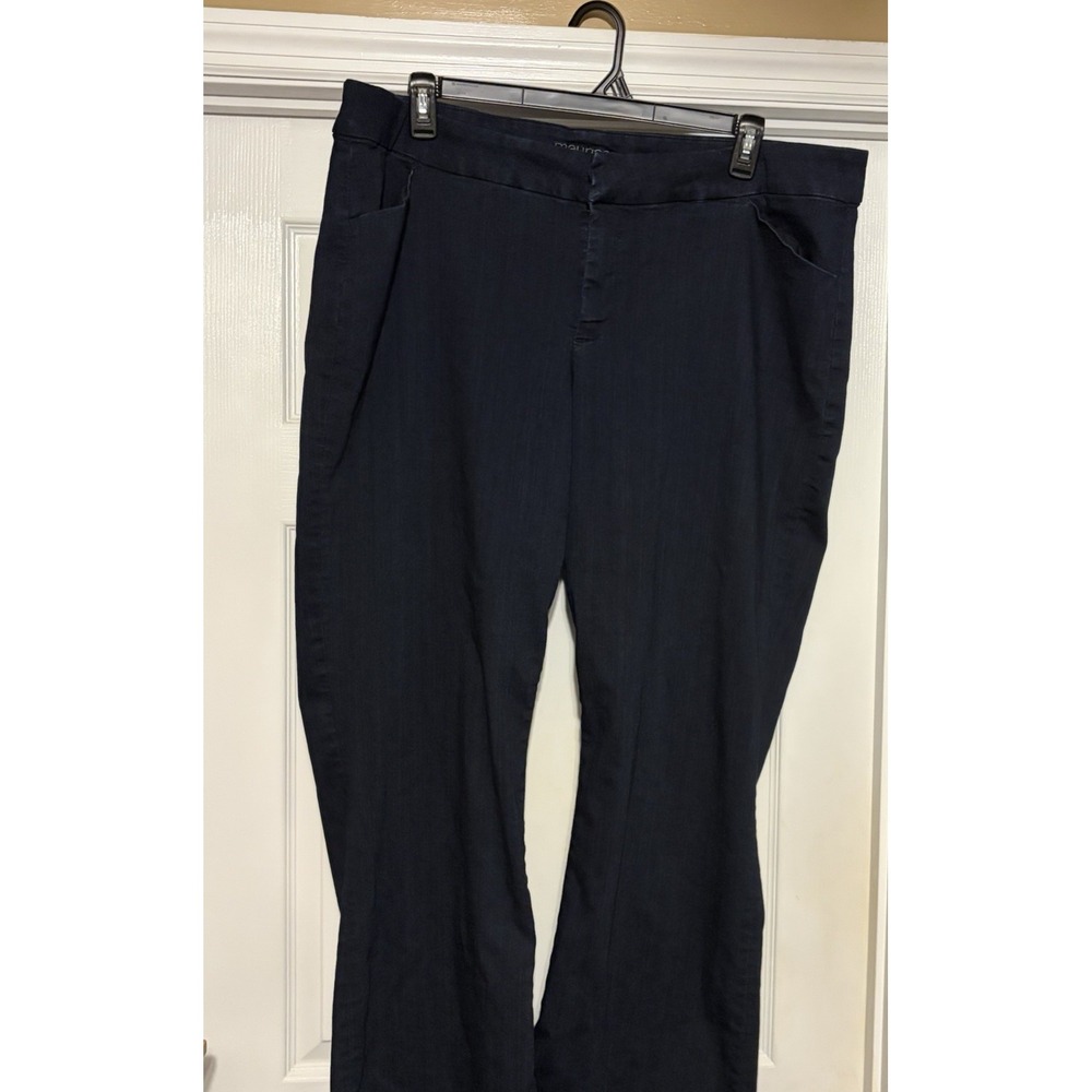PLUS SIZE 24 Jeans, Women's Maurice's Jeans 24R, Dark Denim Flare Leg Jeans